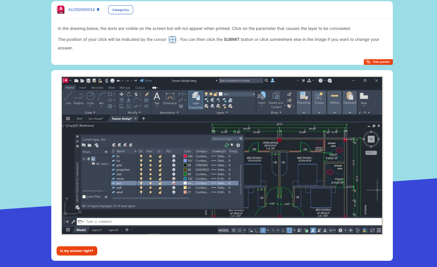 Autodesk AutoCAD® exam preview