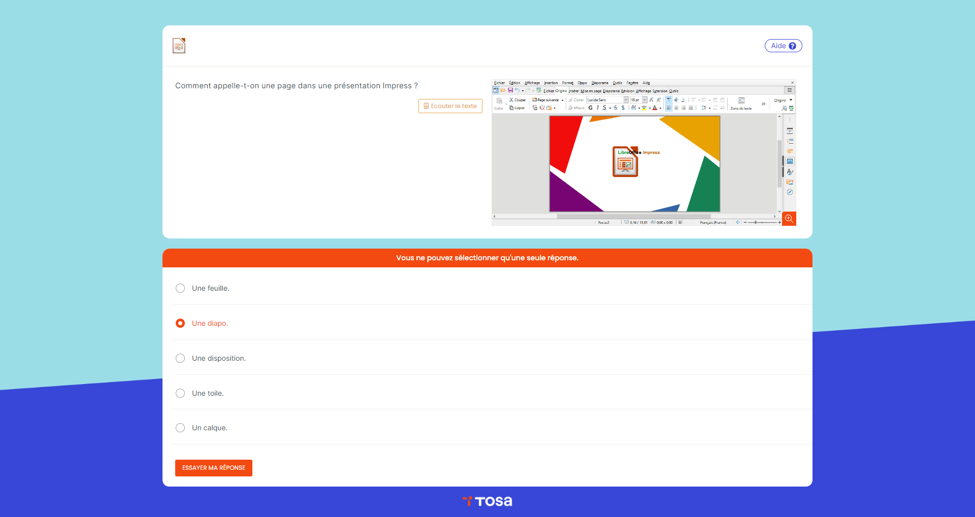 LibreOffice Impress exam preview
